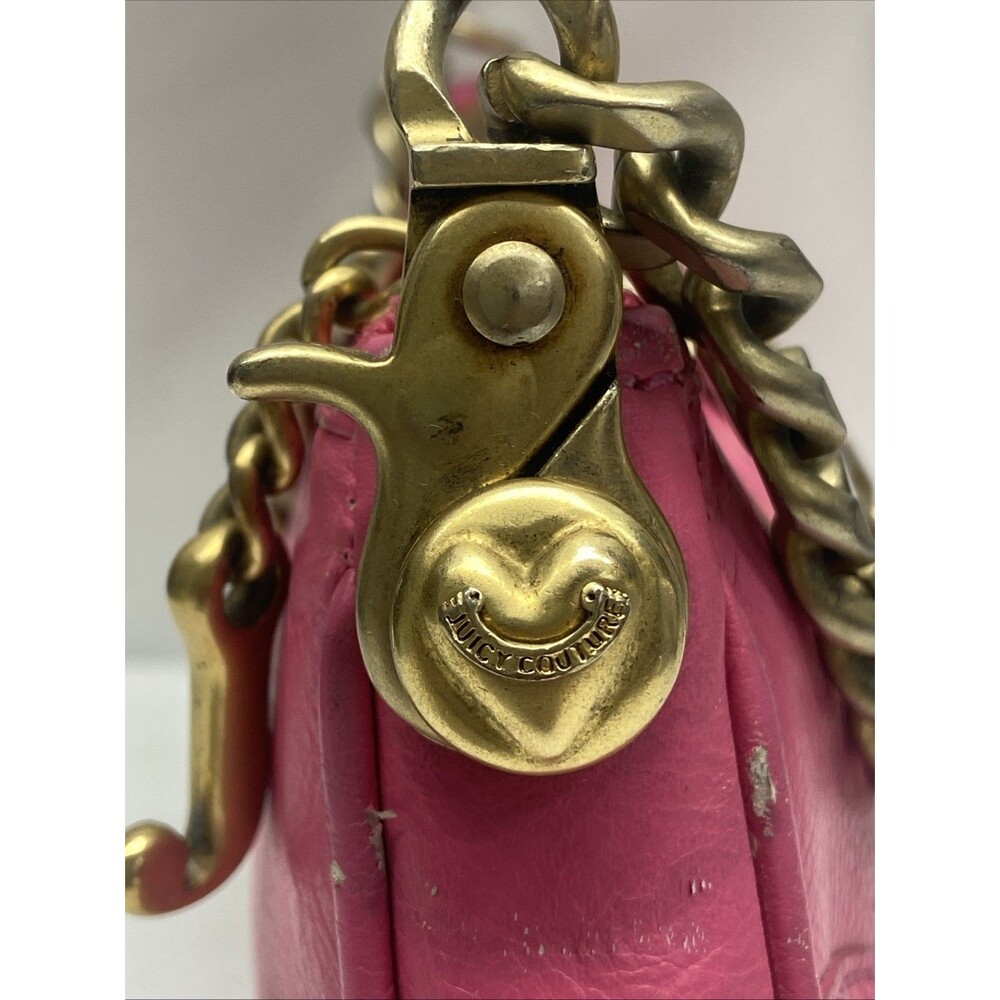 Juicy Couture Pink Genuine Leather Baguette / Mini Bag - Picture 6 of 16